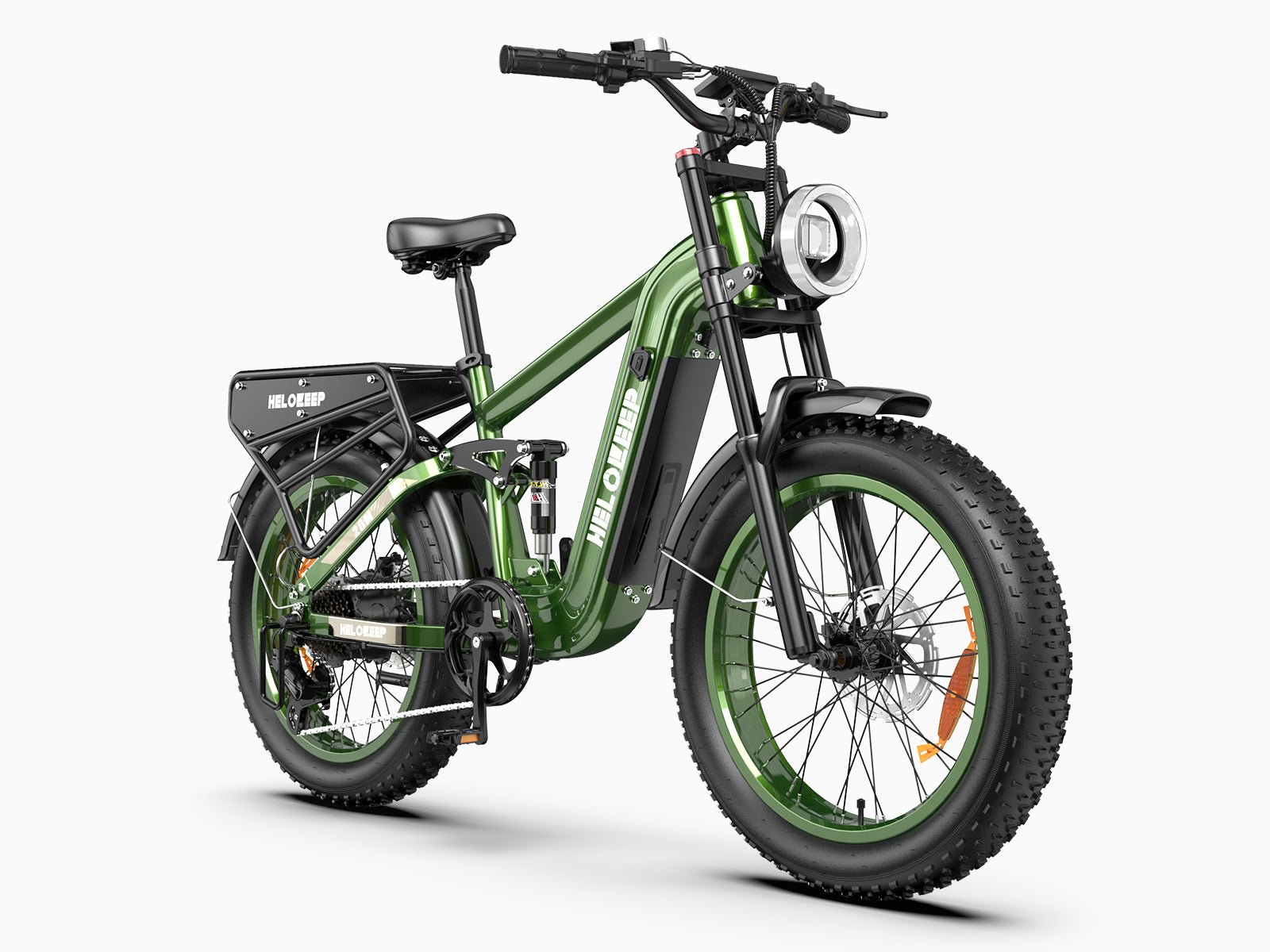 Helokeep 26M 2000W fat tire electric bike with 26-inch wheels and dual hydraulic brakes