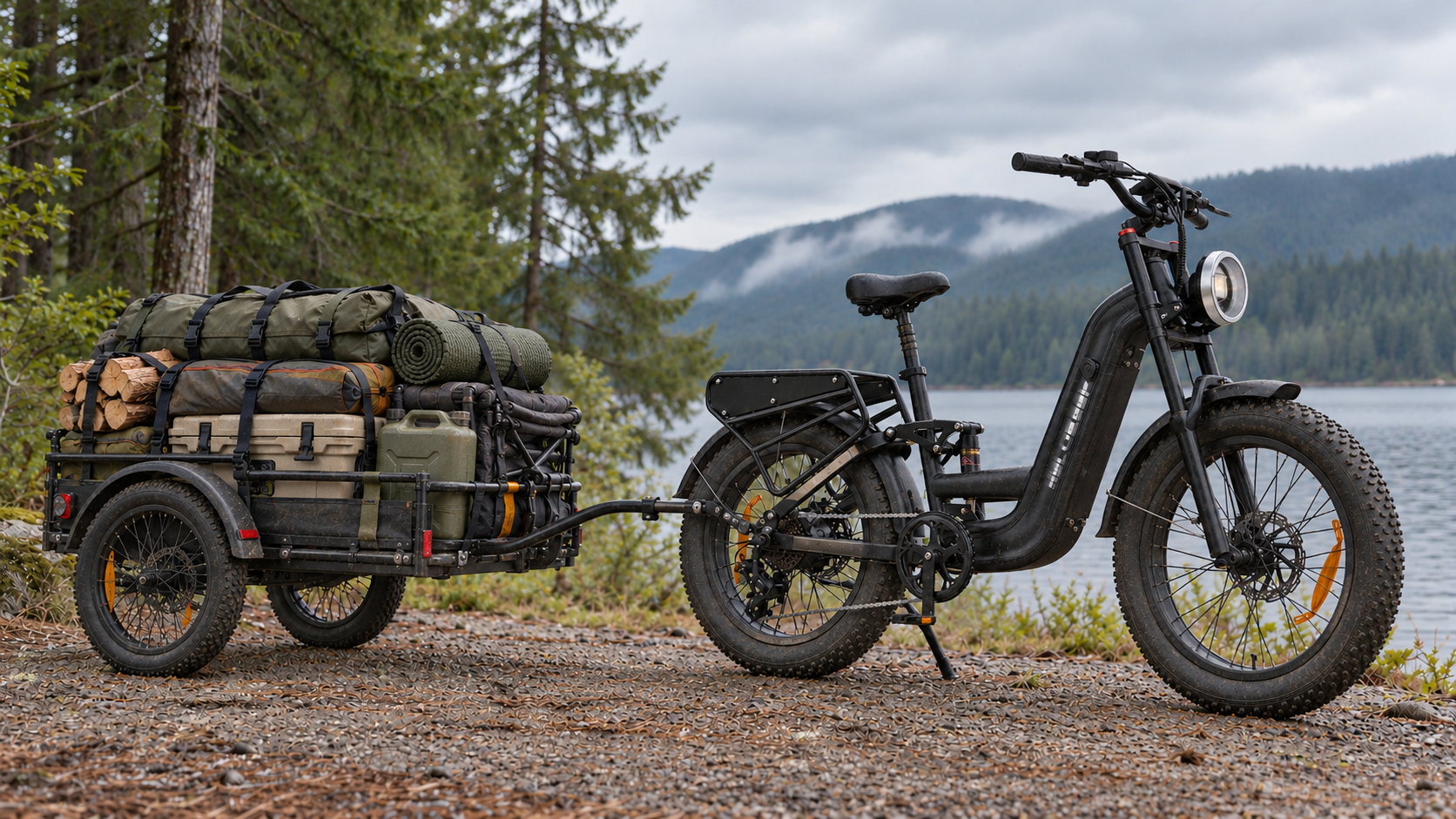 Black Helokeep 26F beside a forest lake