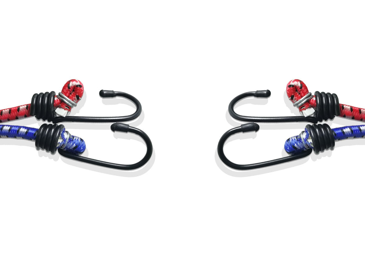 Helokeep Heavy-Duty Ebike Bungee Cords with Metal Hooks (2-Pack)