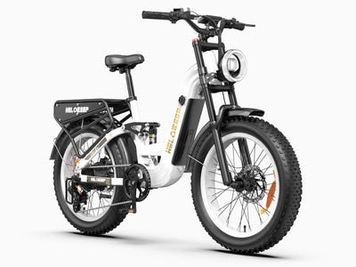 -Helokeep 26F Fat Tire Electric Bike - white - Helokeep