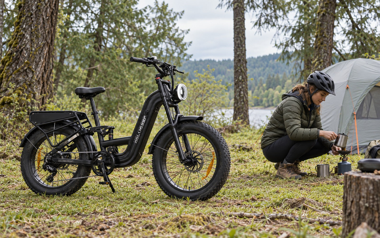Black Helokeep 26F at a mountain meadow campsite