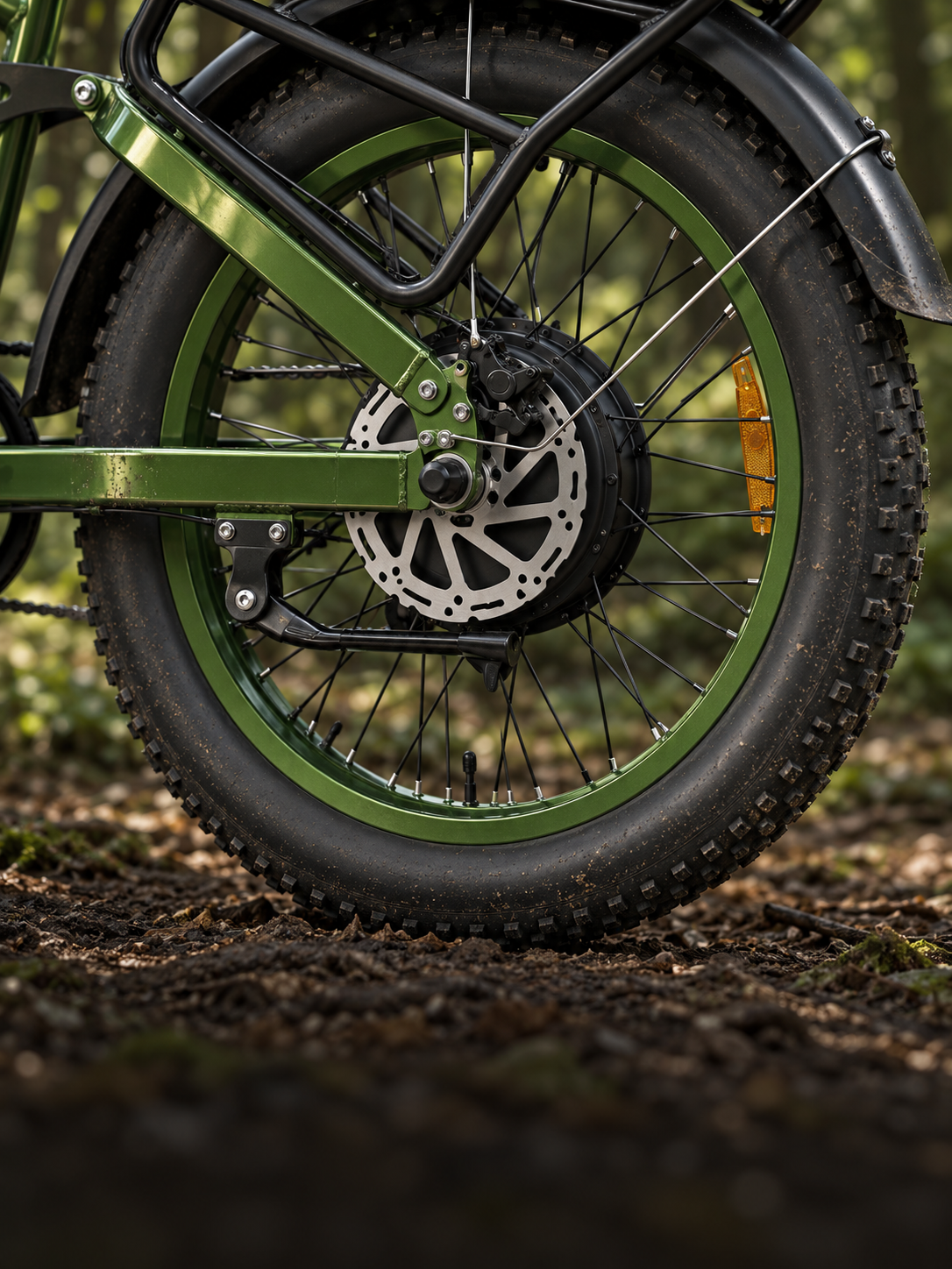 26M rear hub motor and rear wheel detail