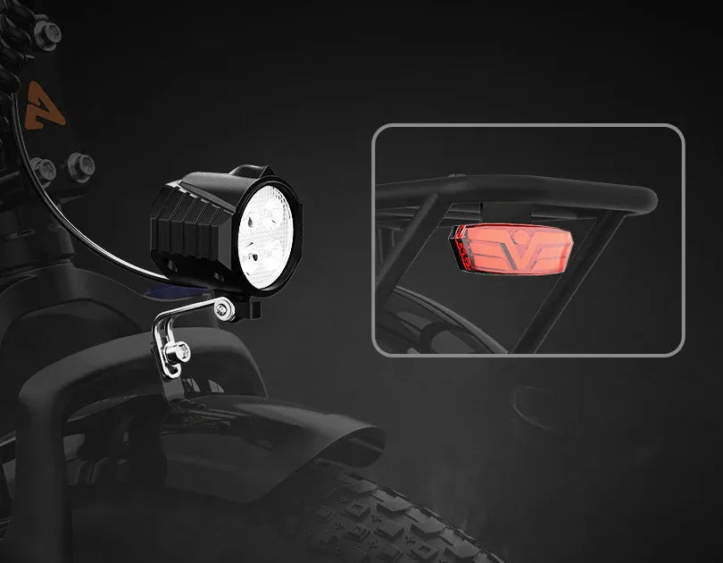 Helokeep CM20 folding fat tire electric bike with 750W motor and 20-inch tires