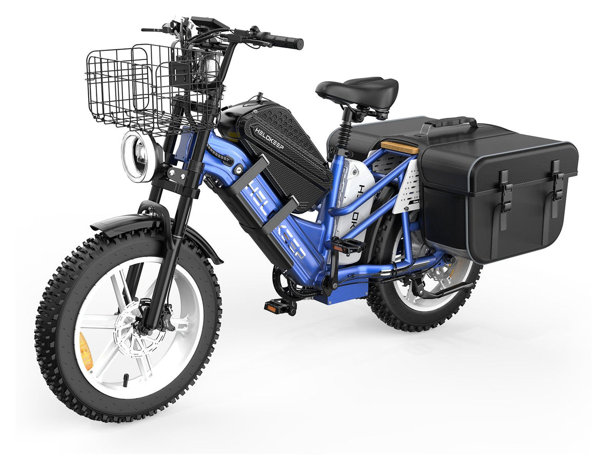 Helokeep Waterproof Rear Rack Double Pannier Bag for E-Bikes
