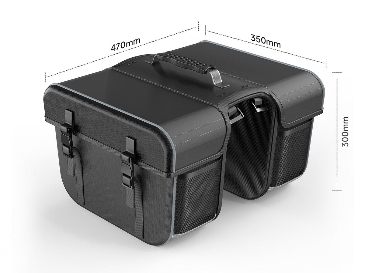 Helokeep Waterproof Rear Rack Double Pannier Bag for E-Bikes